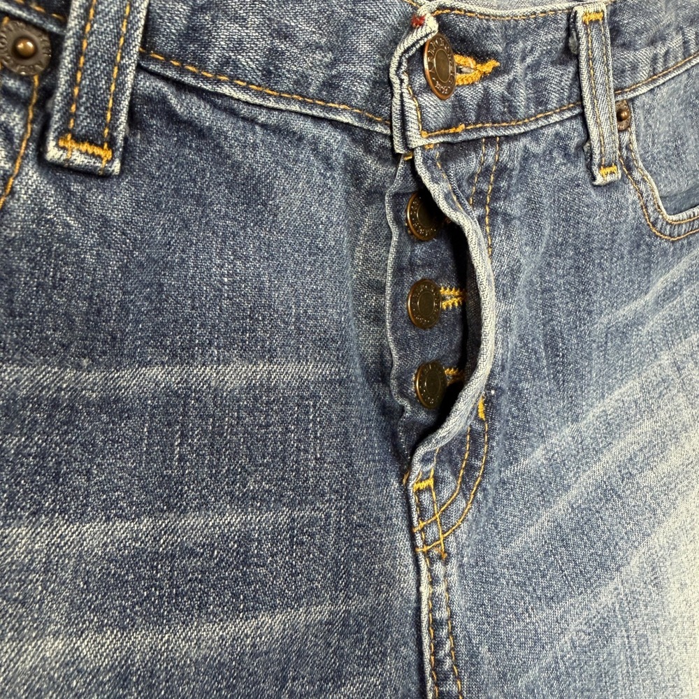 Abercrombie & Fitch 1892 Vintage Bootcut Jeans Indigo Blue Button Fly Size 6 - Picture 2 of 11